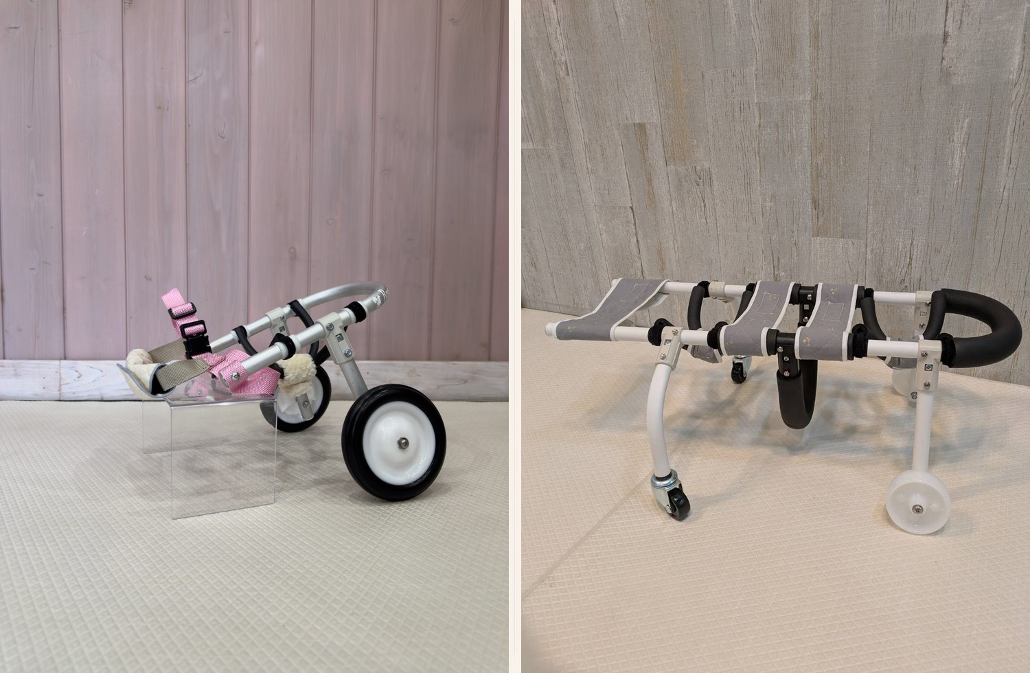 2輪タイプと4輪タイプのオリジナル車椅子
